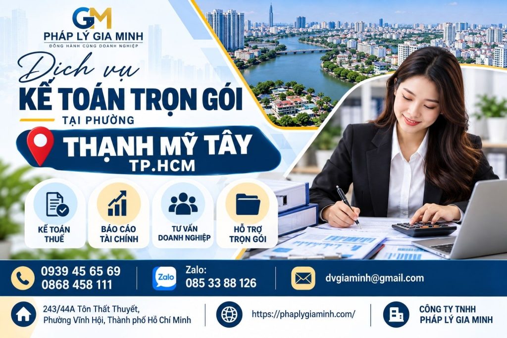 Dịch vụ kế toán trọn gói tại phường Thạnh Mỹ Tây TP.HCM