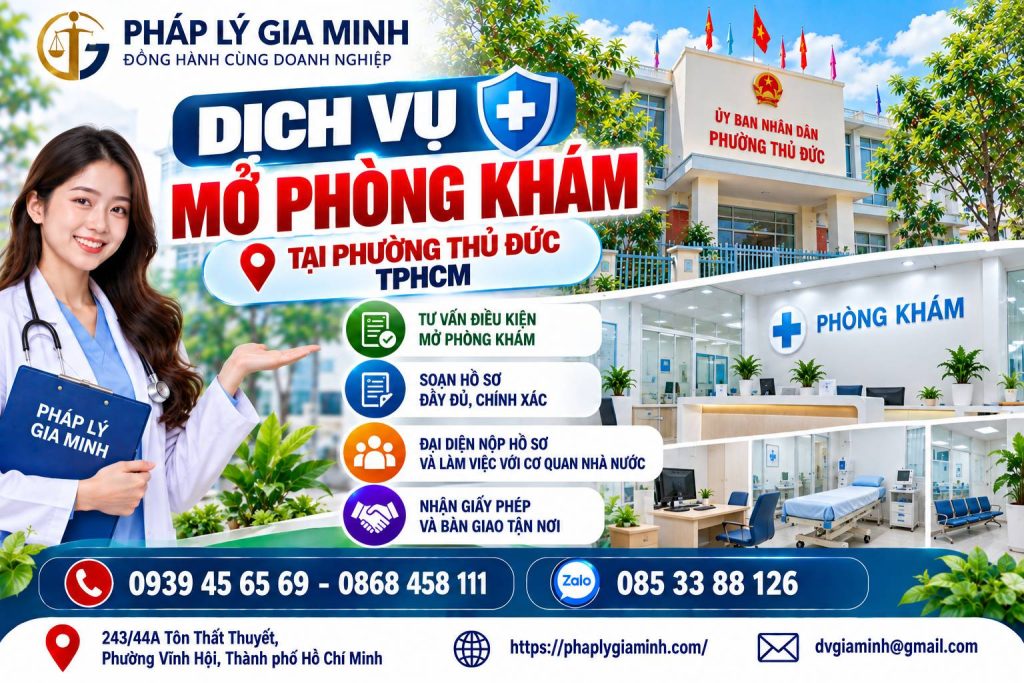 Dịch vụ mở phòng khám tại phường Thủ Đức TPHCM